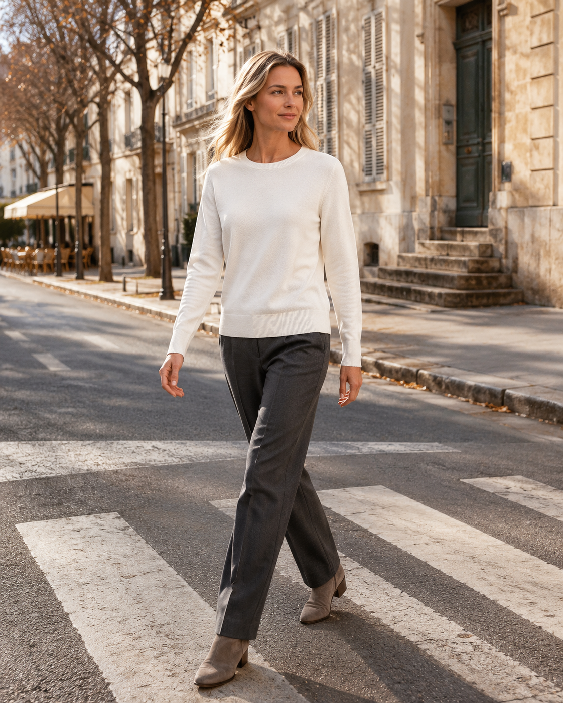 Pull à col rond pour femmes
