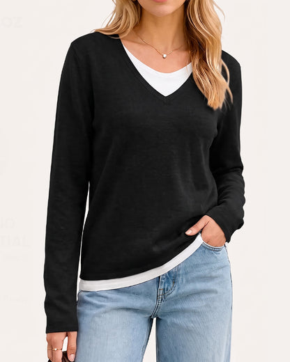Pull à col V pour femmes