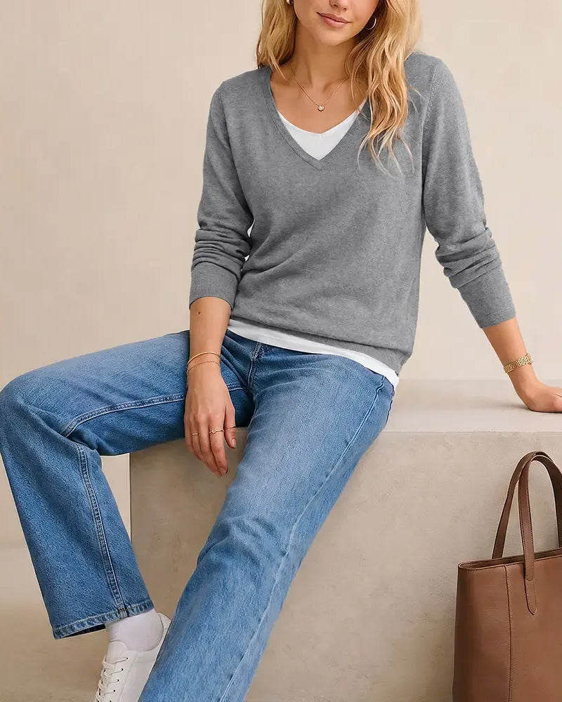 Pull à col V pour femmes