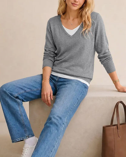 Pull à col V pour femmes