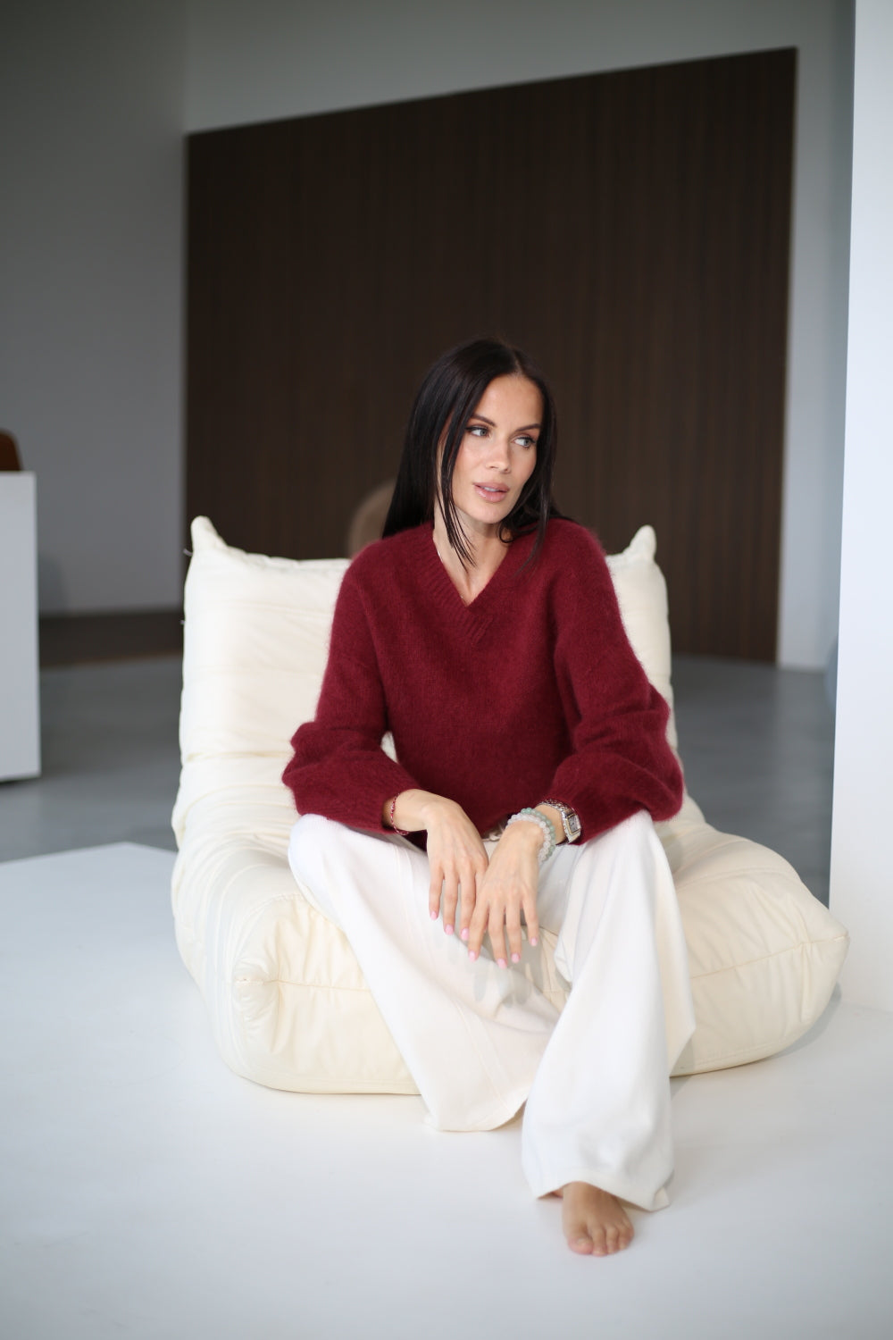 Pull à col V pour femmes