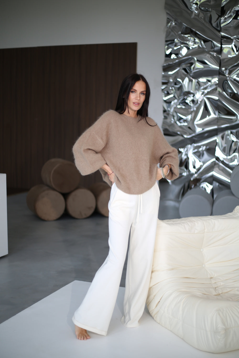 Pull à encolure ronde pour femmes