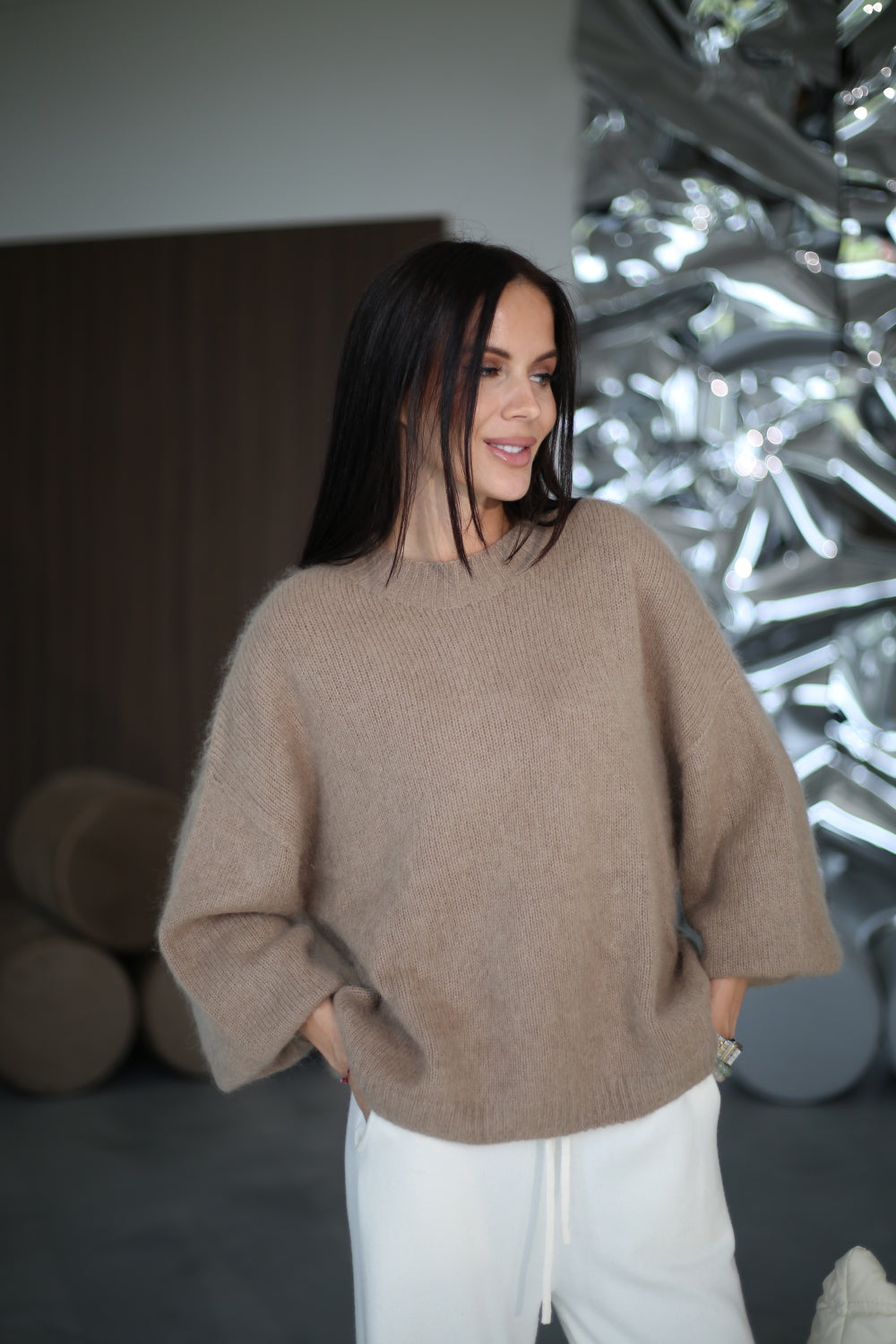 Pull à encolure ronde pour femmes
