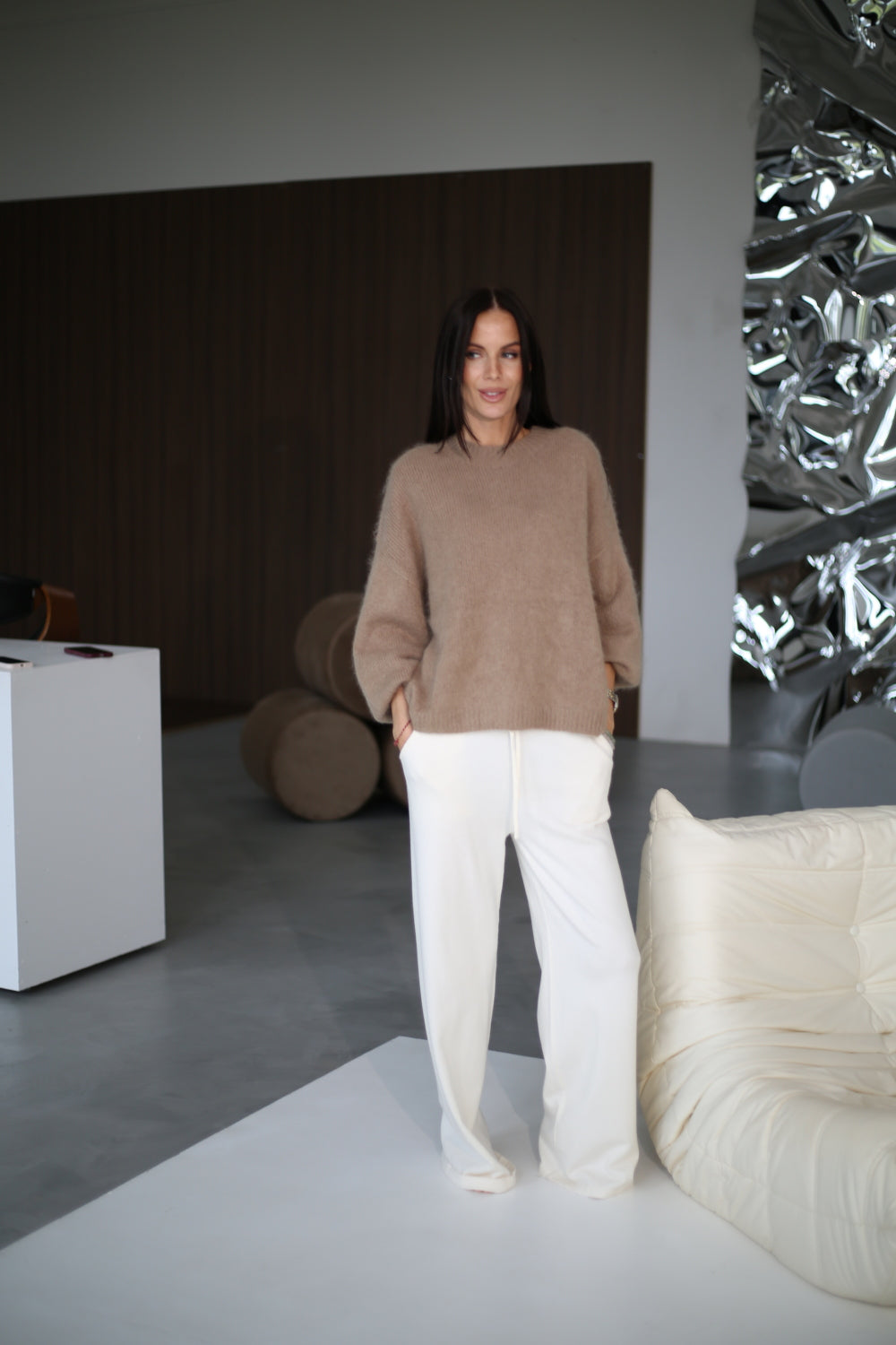 Pull à encolure ronde pour femmes