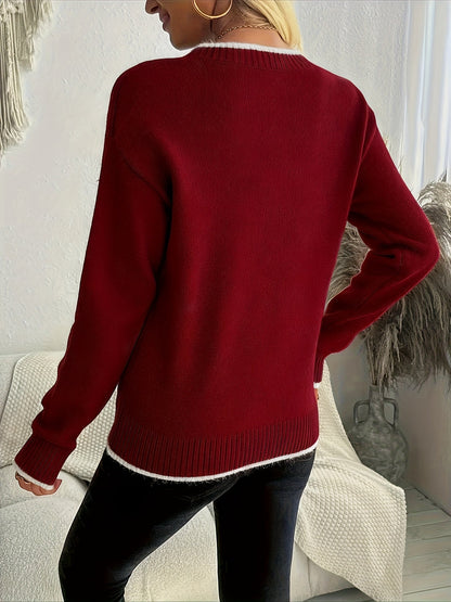 Pull à flocon brodé pour femmes