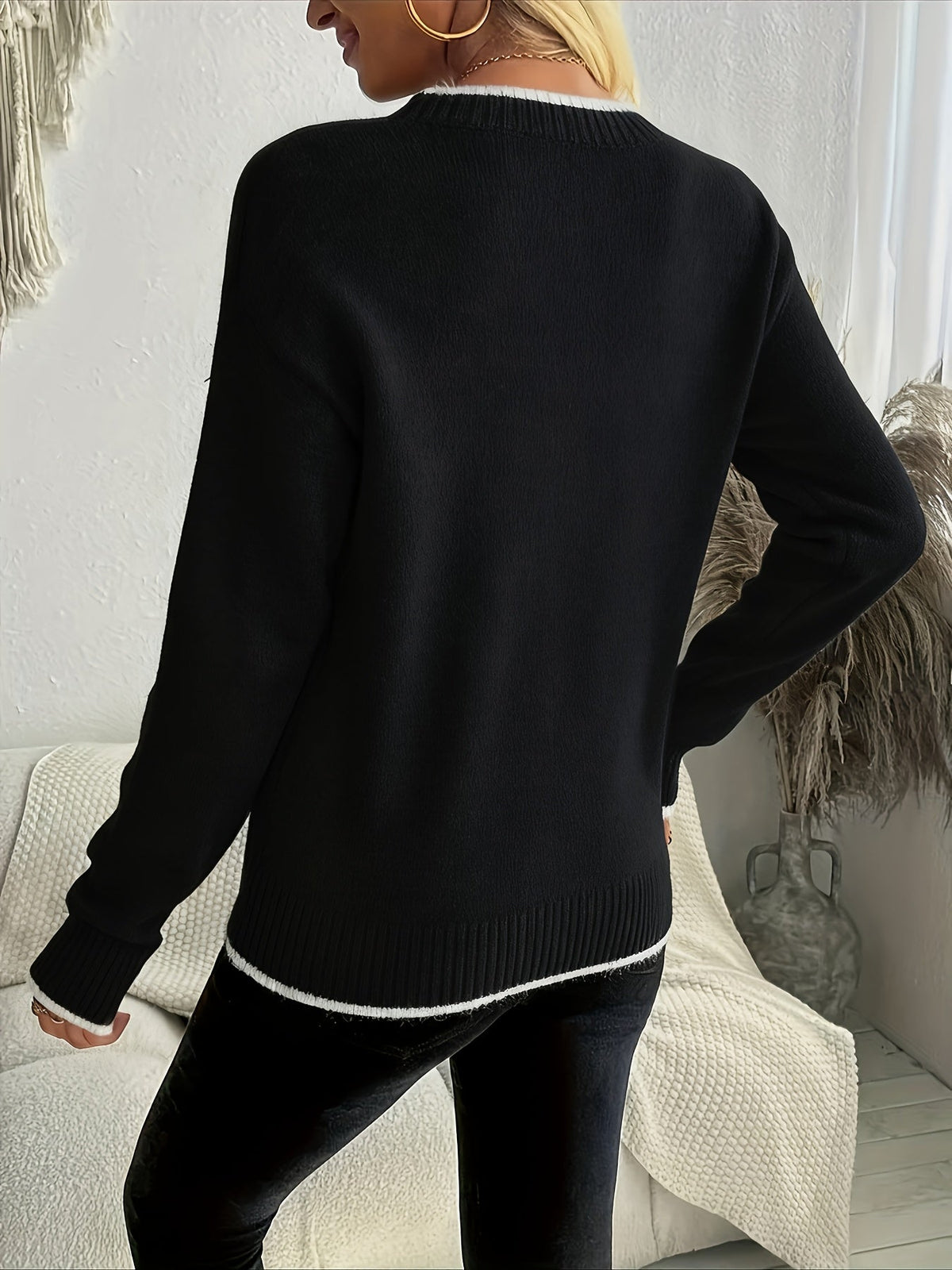 Pull à flocon brodé pour femmes