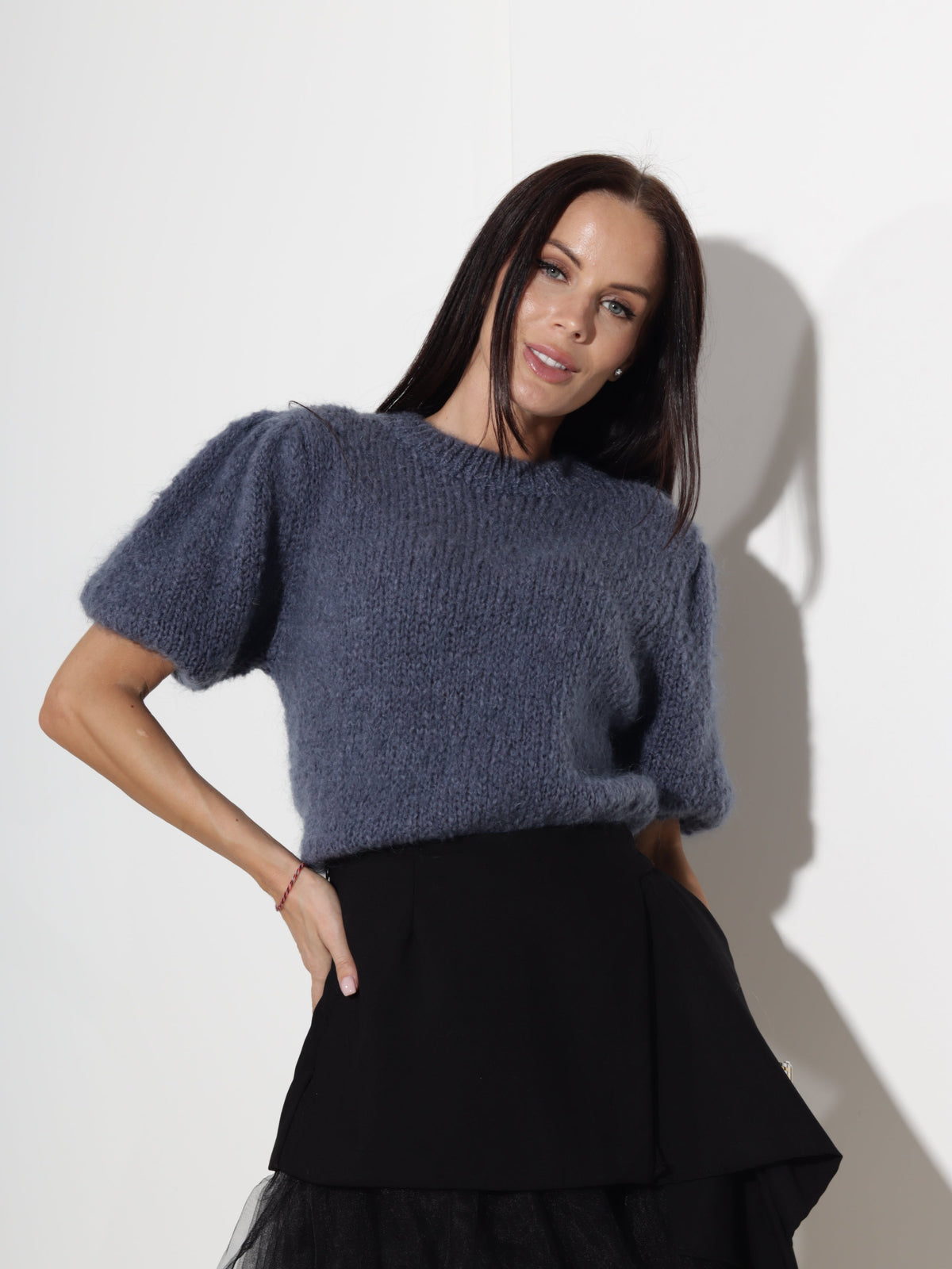 Pull à manches courtes pour femmes