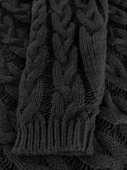 Pull à torsades et col V pour femmes
