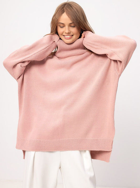 Pull ample à col roulé pour femmes