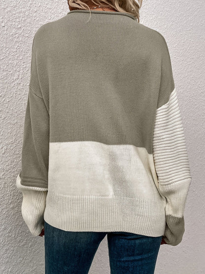 Pull bicolore pour femmes