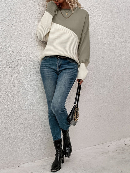 Pull bicolore pour femmes