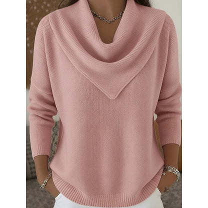 Pull col bénitier manches longues pour femmes