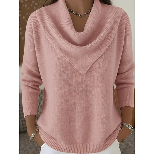 Pull col bénitier manches longues pour femmes