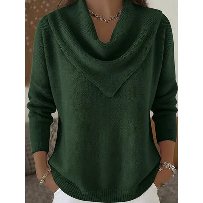 Pull col bénitier manches longues pour femmes
