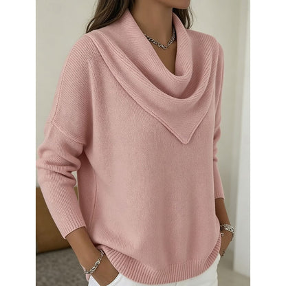 Pull col bénitier manches longues pour femmes