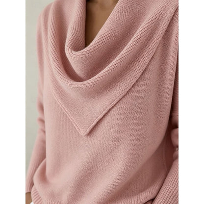 Pull col bénitier manches longues pour femmes