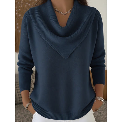 Pull col bénitier manches longues pour femmes