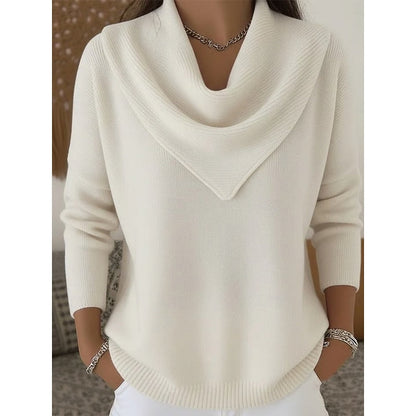 Pull col bénitier manches longues pour femmes