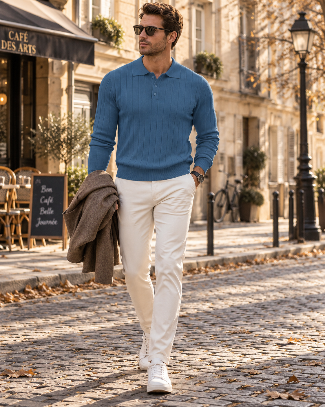 Pull col polo pour hommes