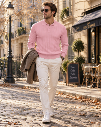 Pull col polo pour hommes