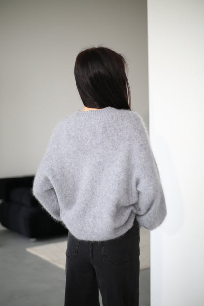 Pull à col rond et coupe ample pour femme