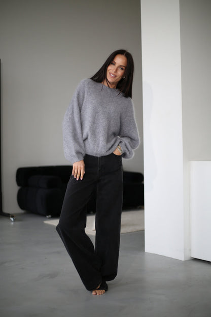 Pull à col rond et coupe ample pour femme