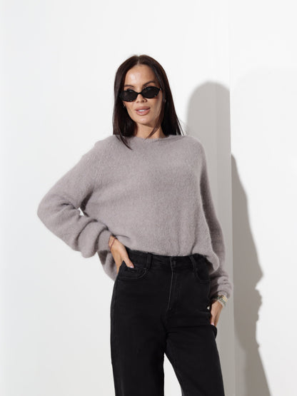 Pull col rond manches longues pour femmes