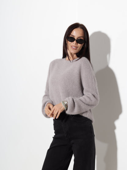 Pull col rond manches longues pour femmes