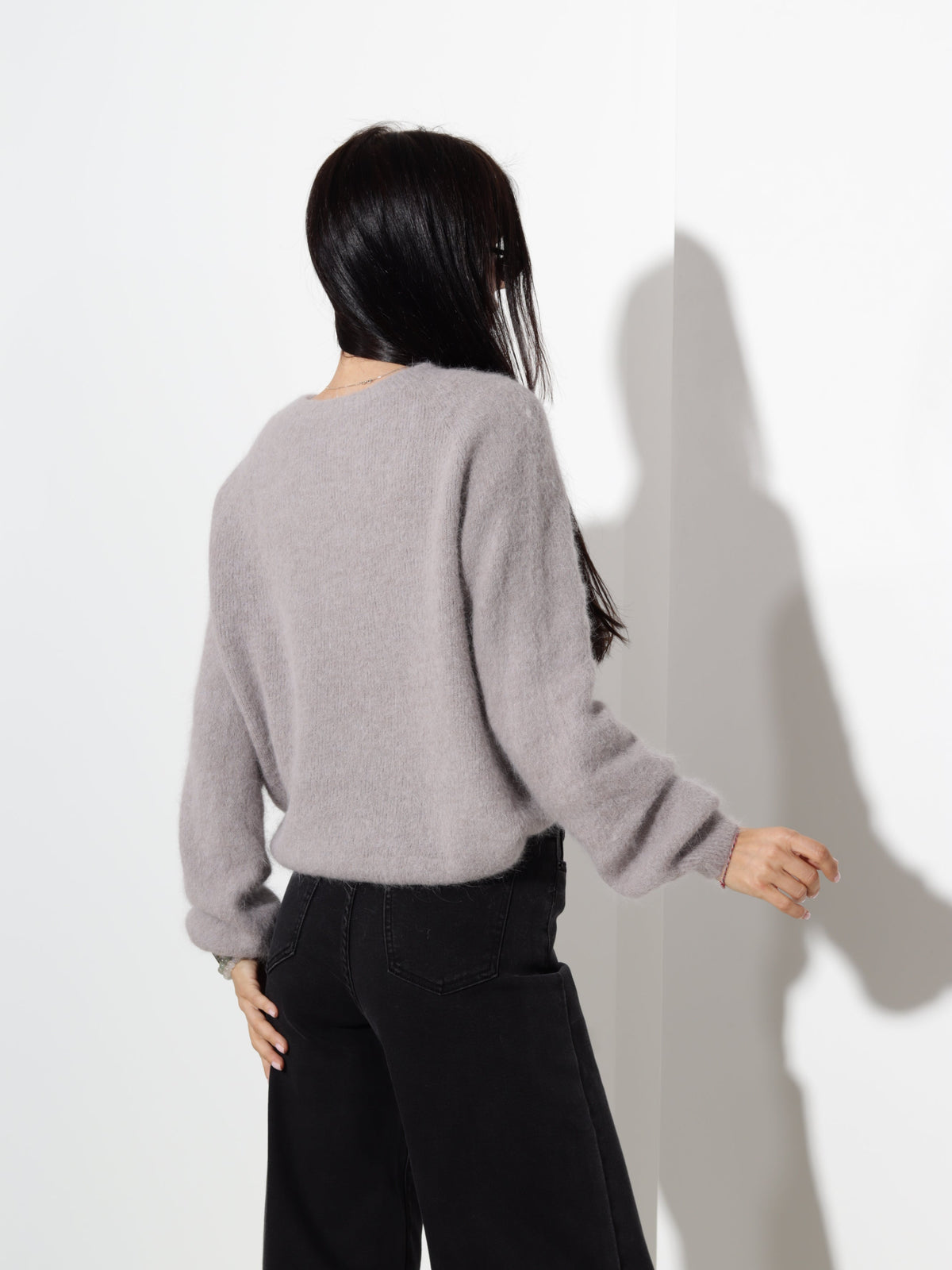Pull col rond manches longues pour femmes