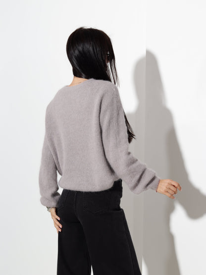 Pull col rond manches longues pour femmes