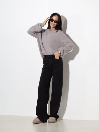 Pull col rond manches longues pour femmes