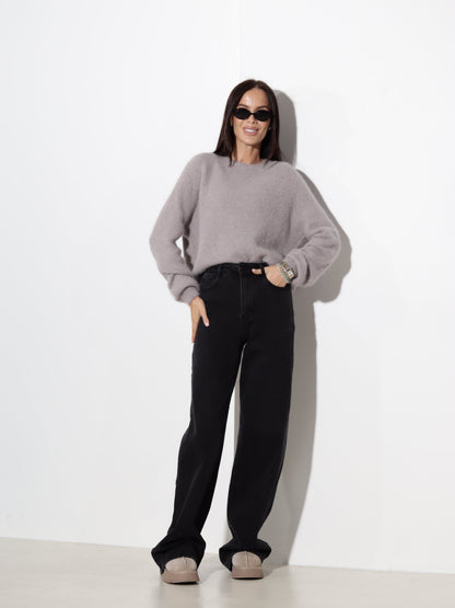 Pull col rond manches longues pour femmes