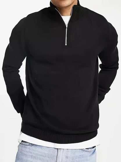 Pull à col zippé pour homme