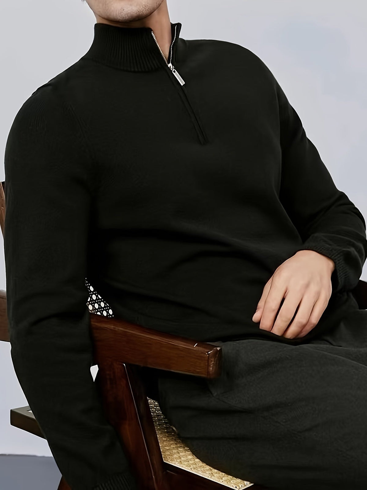 Pull à col zippé pour homme