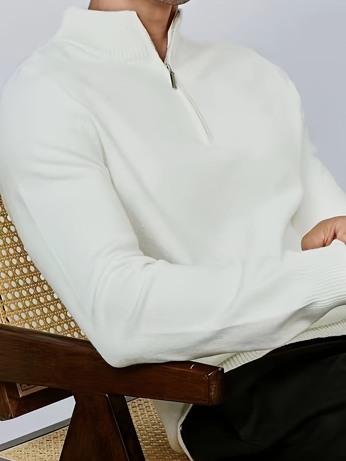 Pull à col zippé pour homme