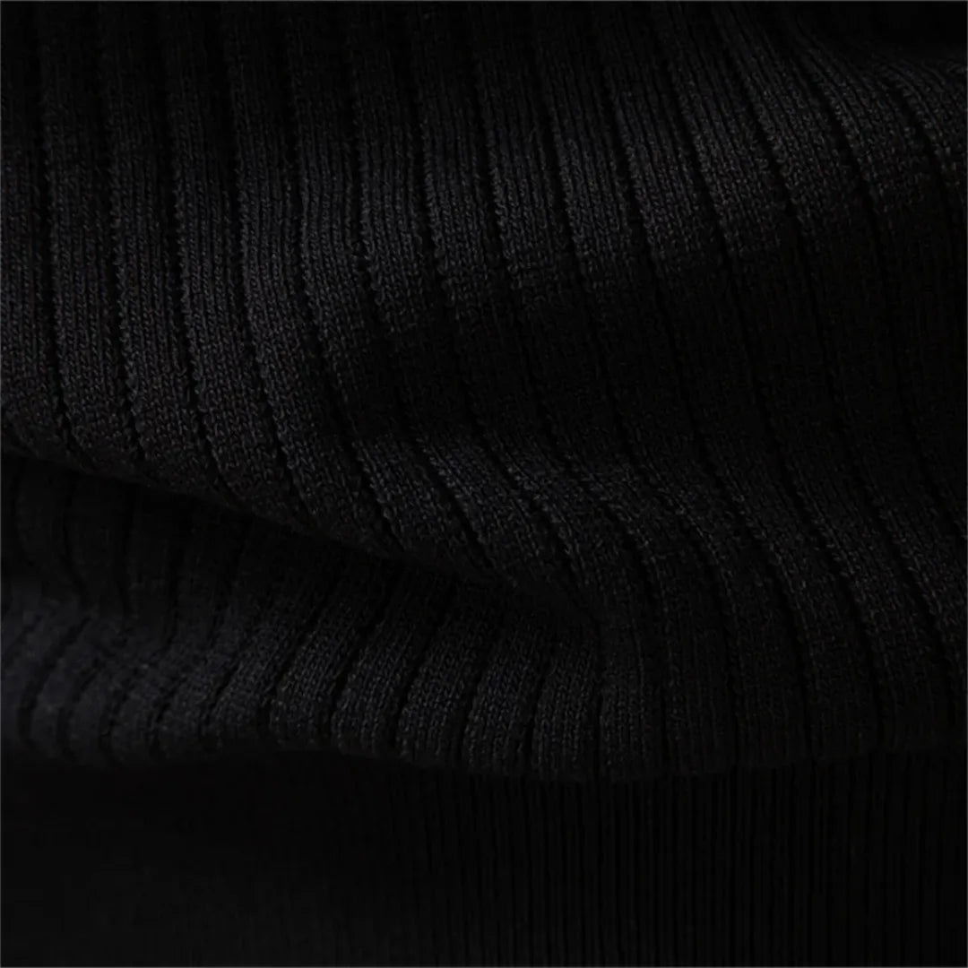 Pull côtelé à col boutonné pour hommes