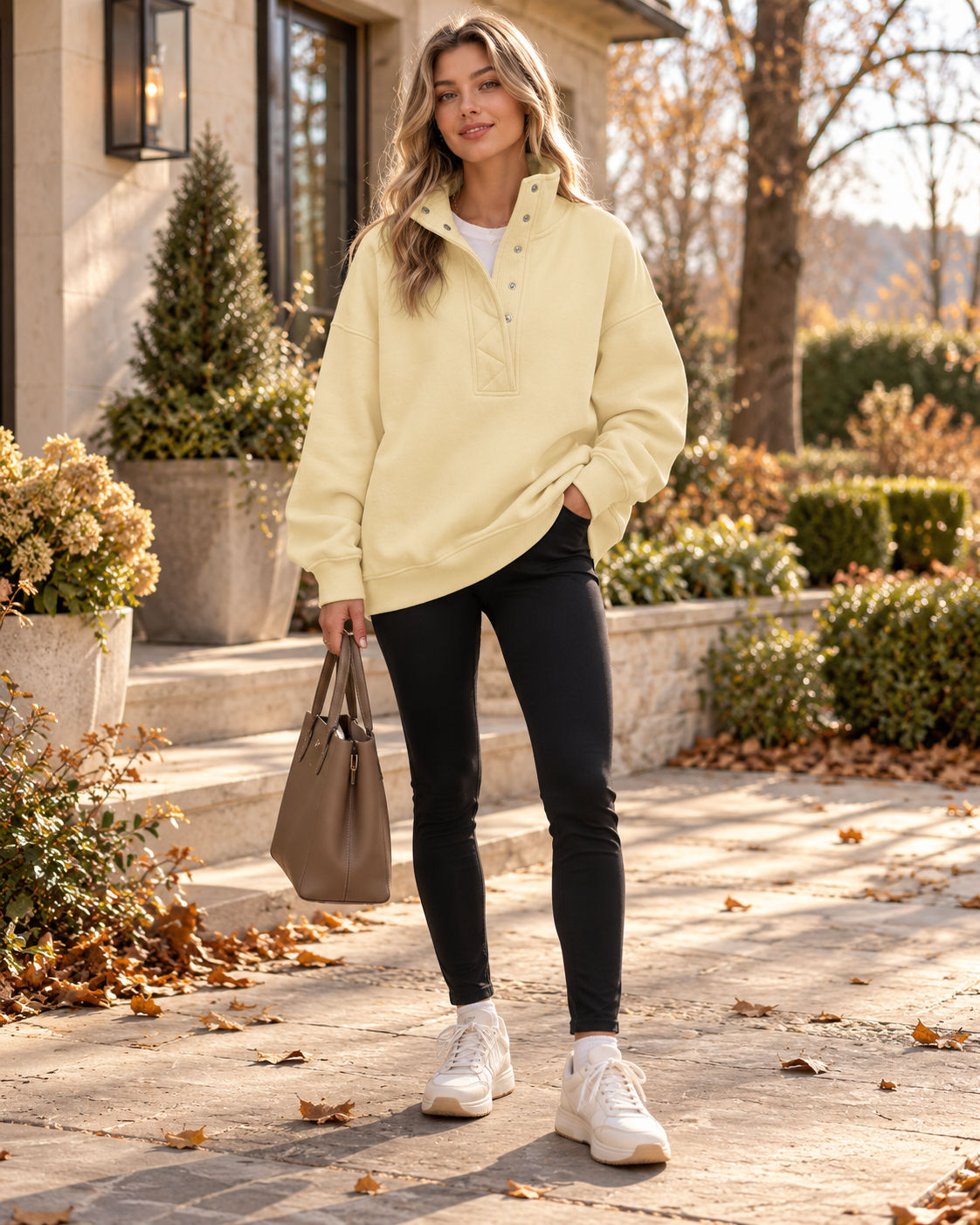 Pull femme à col montant