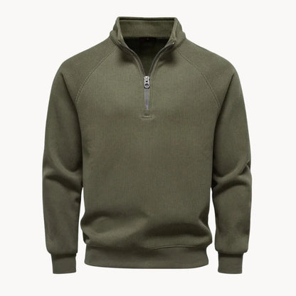 Pull à col montant zippé pour hommes