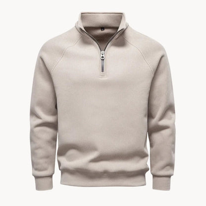 Pull à col montant zippé pour hommes