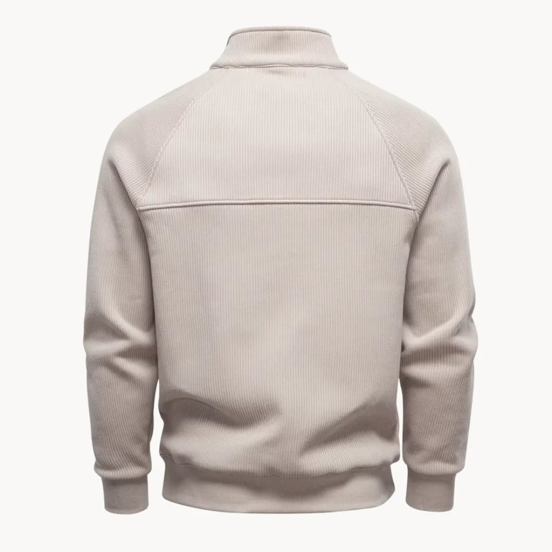 Pull à col montant zippé pour hommes