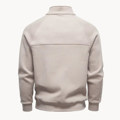 Pull à col montant zippé pour hommes