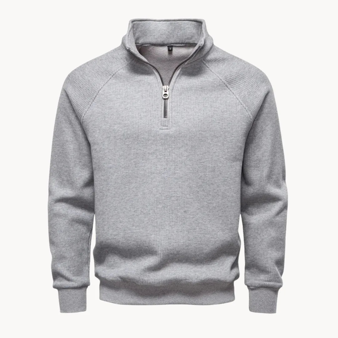 Pull à col montant zippé pour hommes