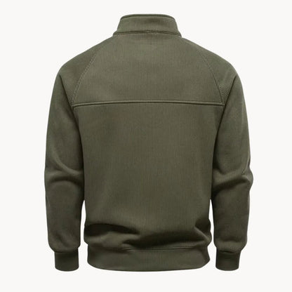 Pull à col montant zippé pour hommes