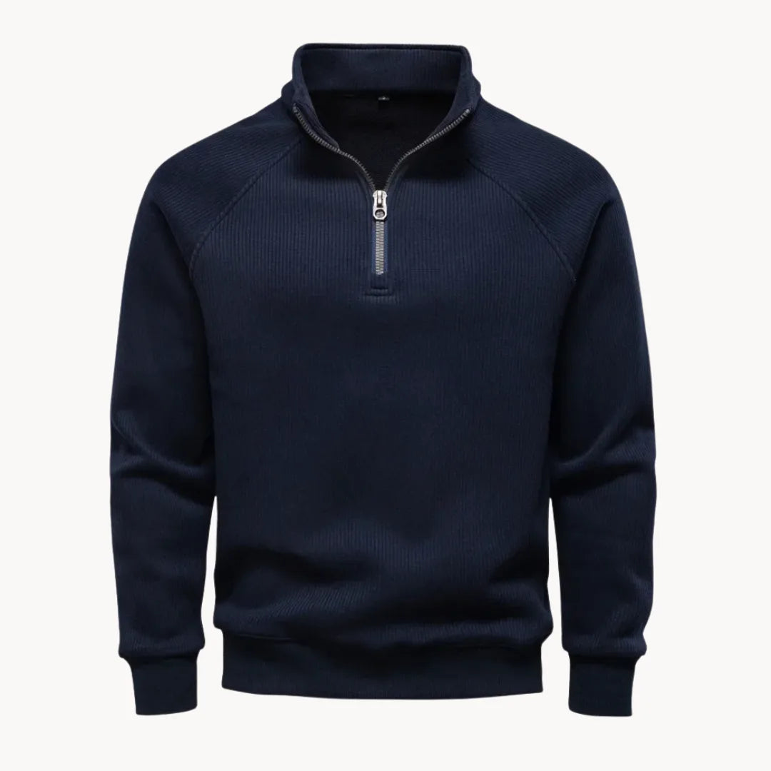 Pull à col montant zippé pour hommes