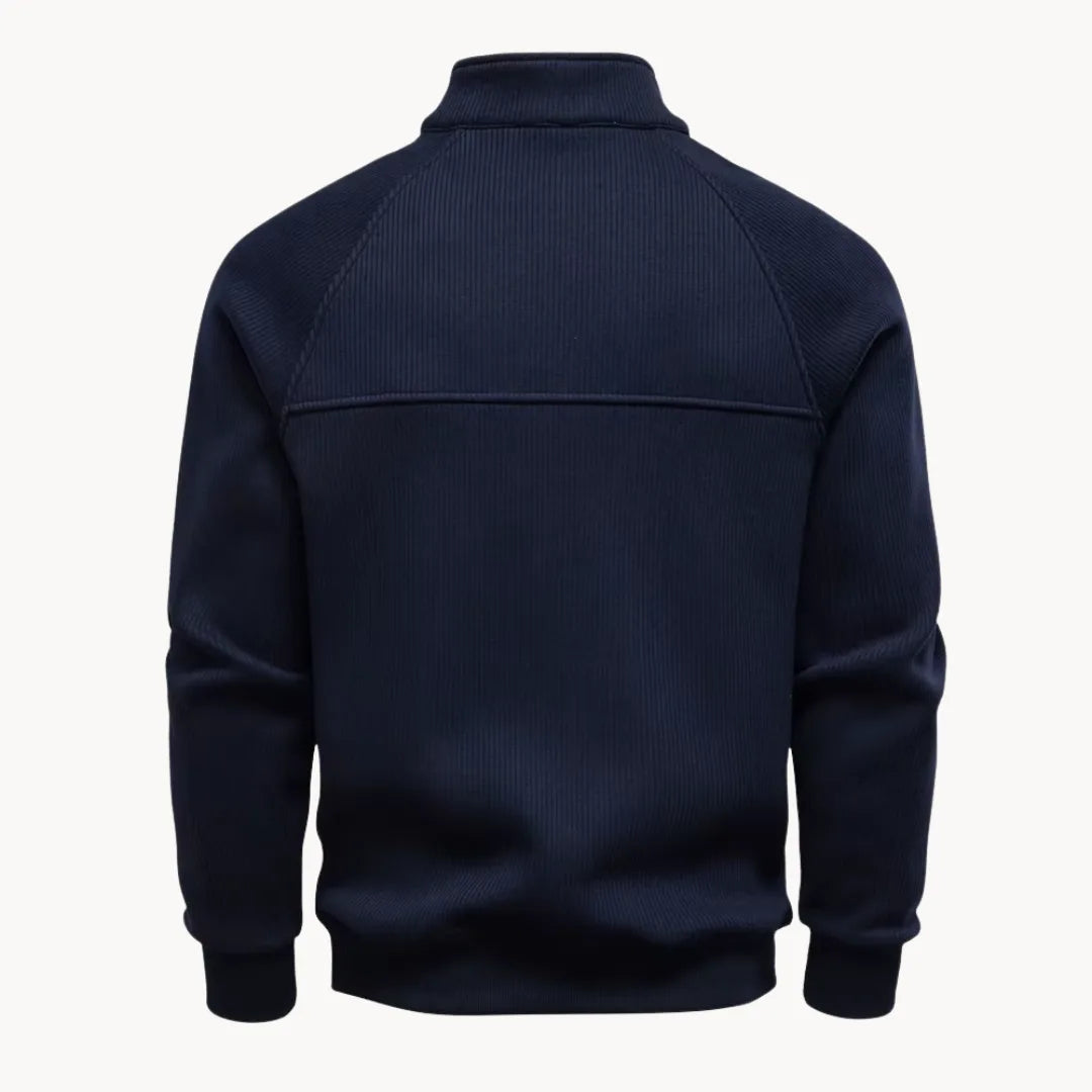 Pull à col montant zippé pour hommes