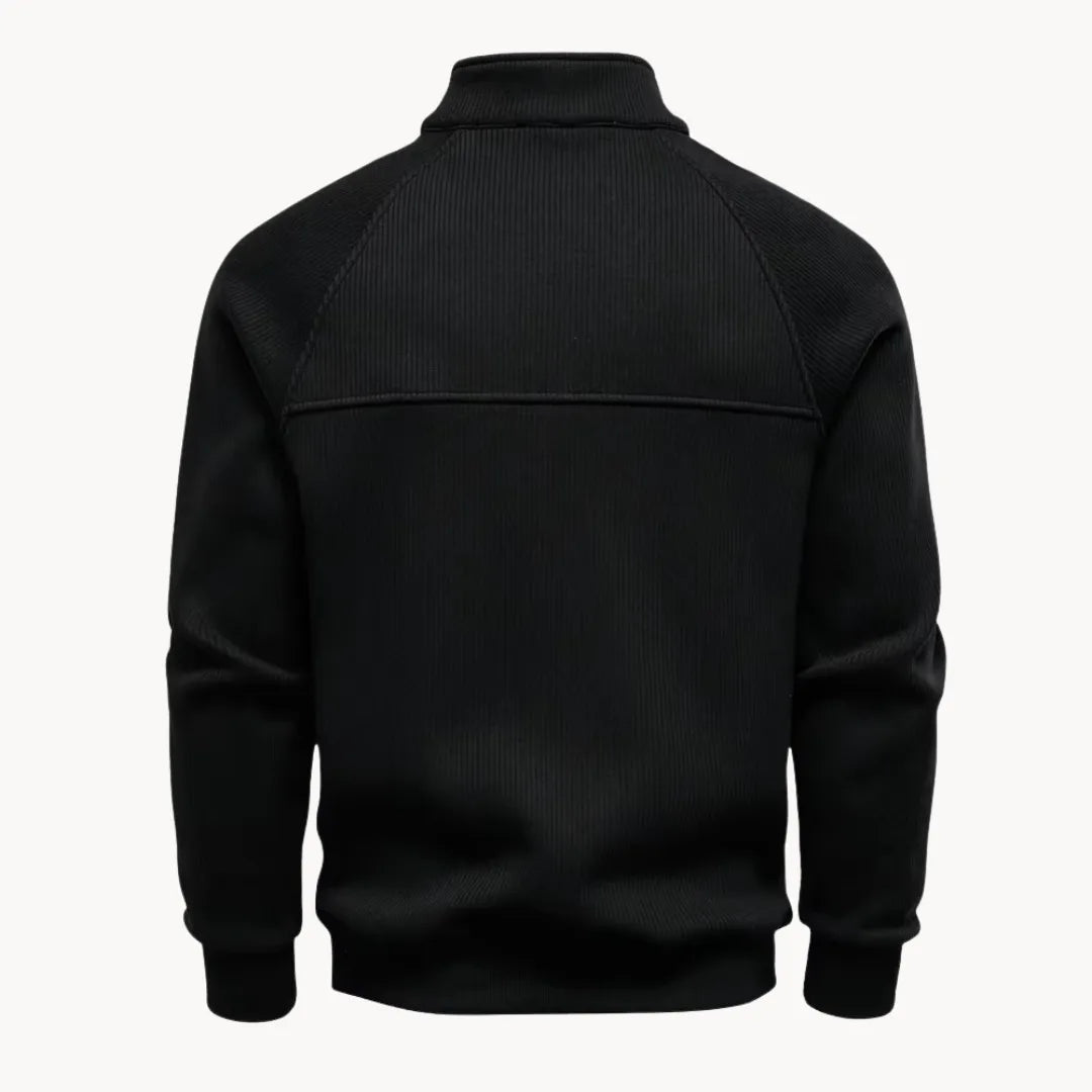 Pull à col montant zippé pour hommes