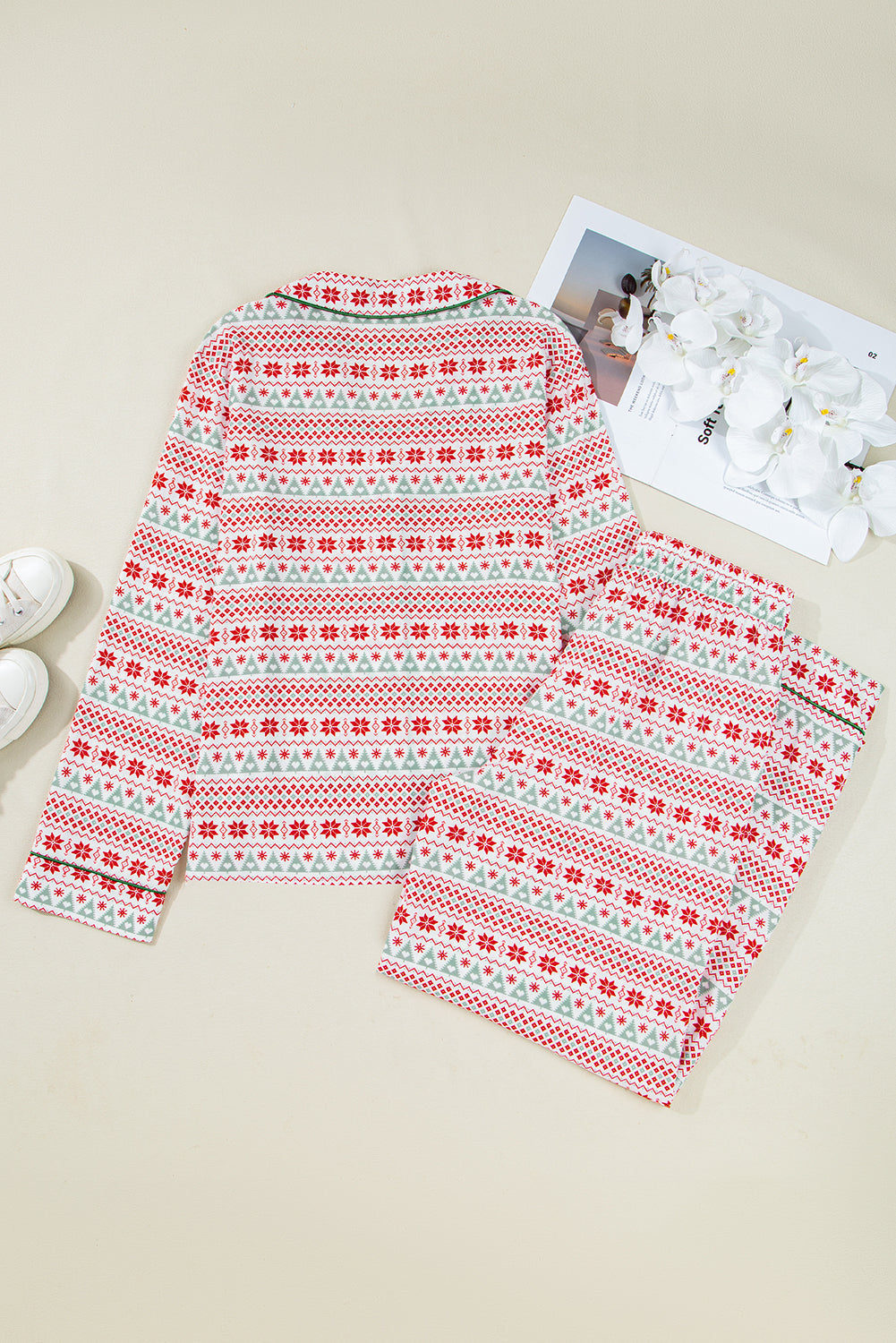Pyjama à imprimé Noël pour femmes
