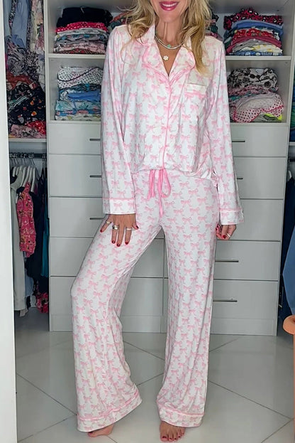 Pyjama à imprimé nœuds pour femmes
