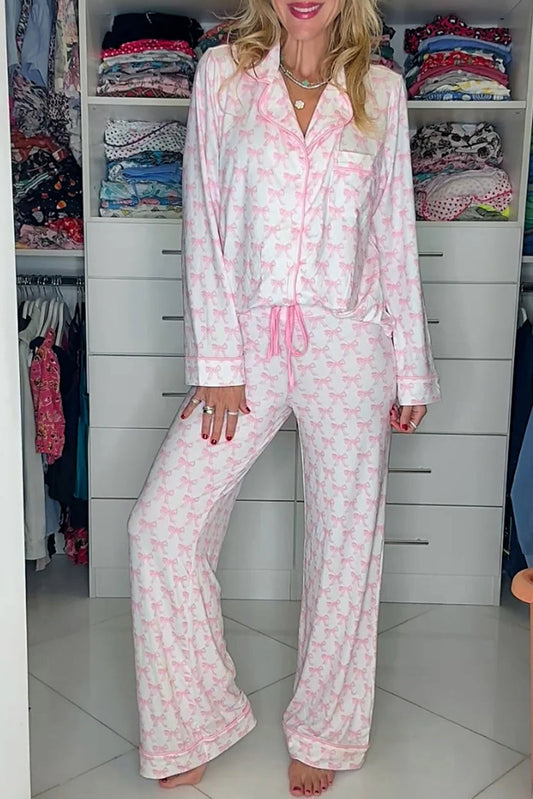 Pyjama à imprimé nœuds pour femmes