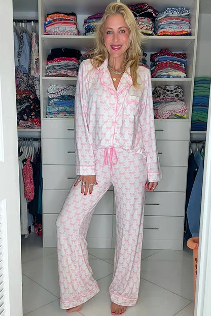 Pyjama à imprimé nœuds pour femmes